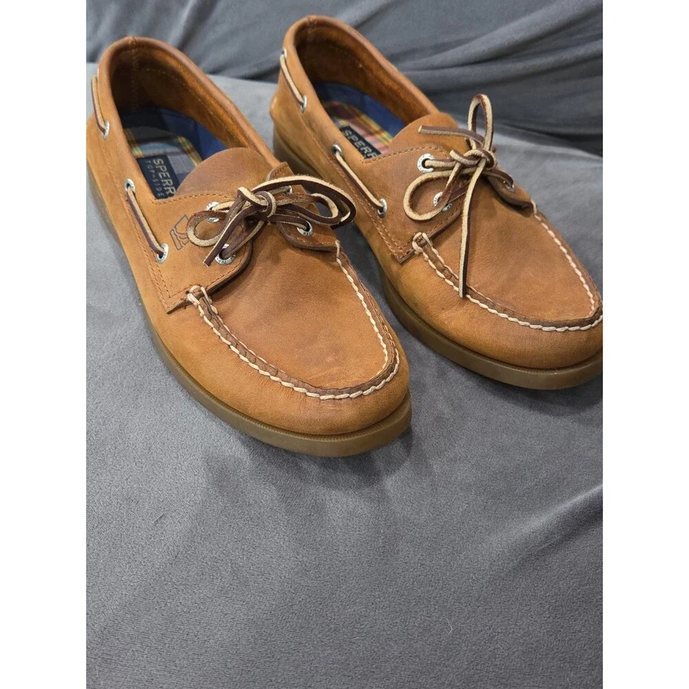 Sperry Top-Sider Authentic Original 2-Eye Boat Shoes Men's Size 11 Brown Leather